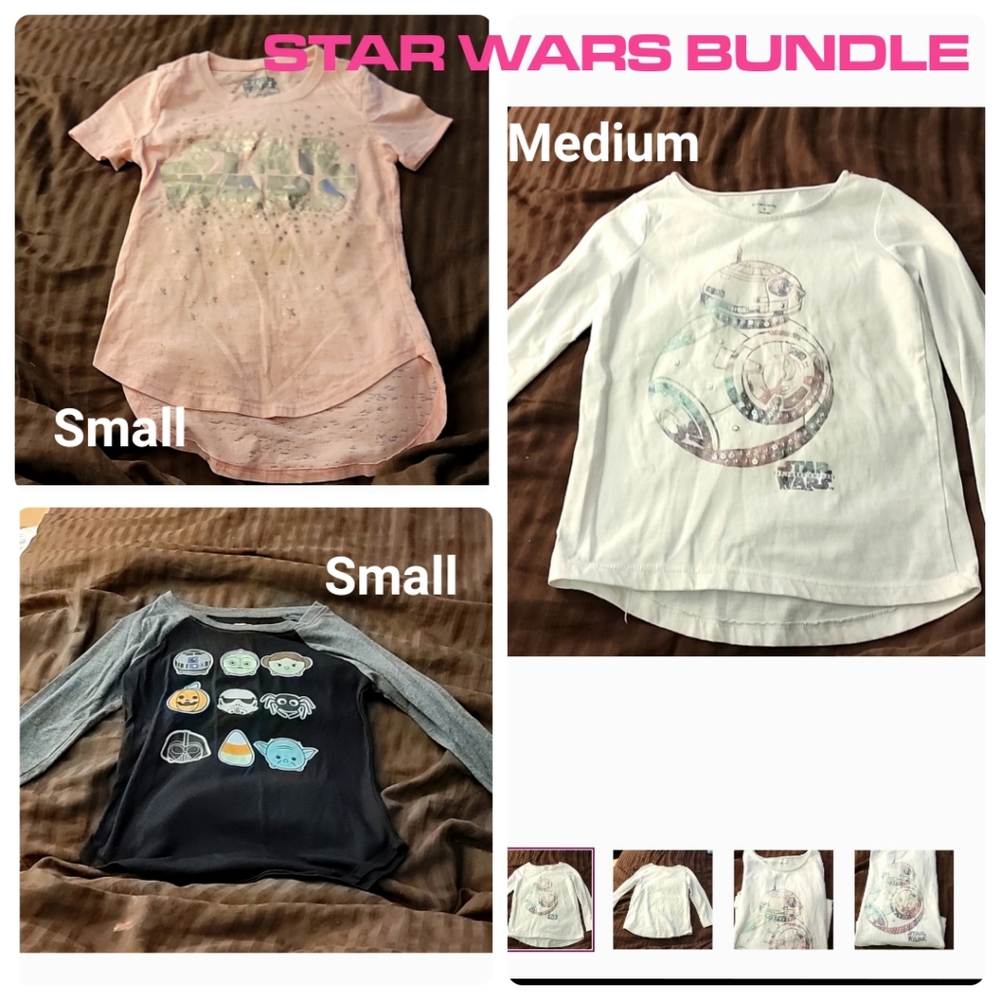 🎄STAR WARS BARGAIN BUNDLE!🎄 Girls Small/Medium 3 piece lot